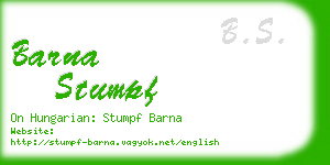 barna stumpf business card